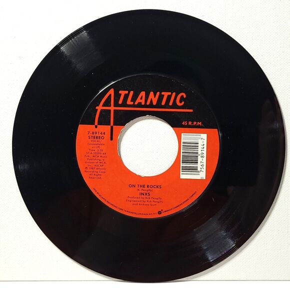 INXS 45 Devil Inside / On The Rocks on Atlantic M-/M- Rock W/PS - Picture 4 of 4